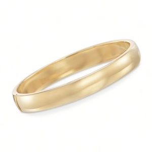 10mm 18kt Gold Over Sterling Silver Bangle Bracelet